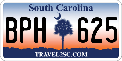 SC license plate BPH625