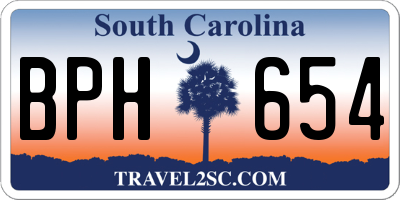 SC license plate BPH654