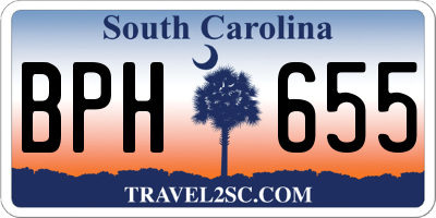 SC license plate BPH655