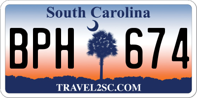 SC license plate BPH674