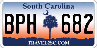 SC license plate BPH682