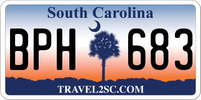 SC license plate BPH683