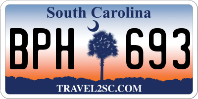 SC license plate BPH693