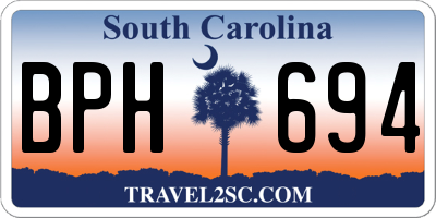SC license plate BPH694