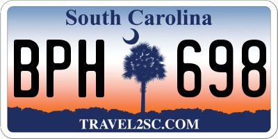 SC license plate BPH698