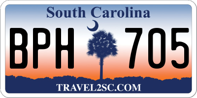 SC license plate BPH705