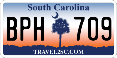 SC license plate BPH709