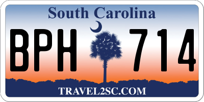 SC license plate BPH714