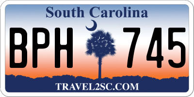 SC license plate BPH745