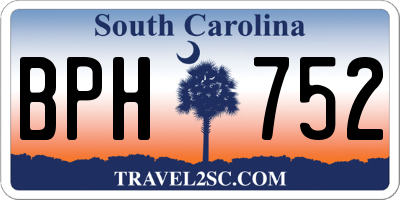 SC license plate BPH752