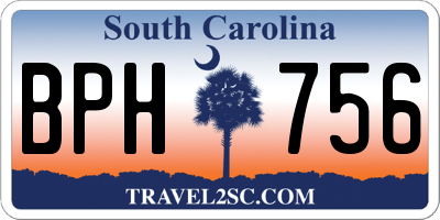 SC license plate BPH756