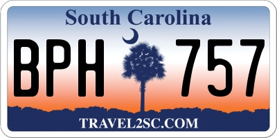 SC license plate BPH757