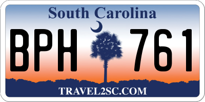 SC license plate BPH761