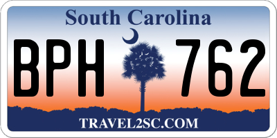 SC license plate BPH762