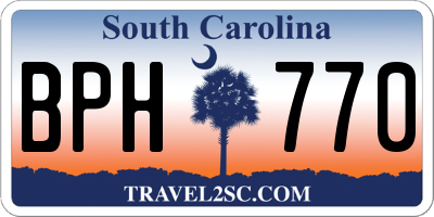 SC license plate BPH770