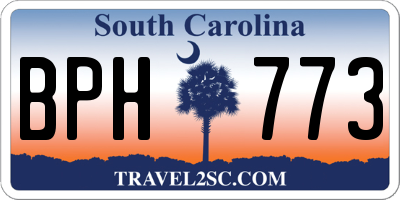 SC license plate BPH773