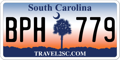 SC license plate BPH779
