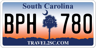 SC license plate BPH780