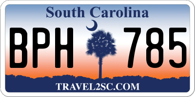 SC license plate BPH785