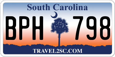 SC license plate BPH798