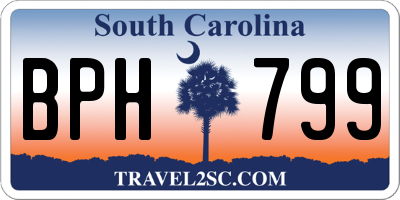 SC license plate BPH799