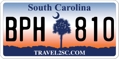 SC license plate BPH810