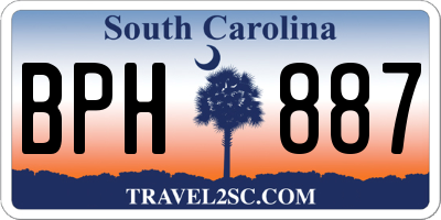 SC license plate BPH887