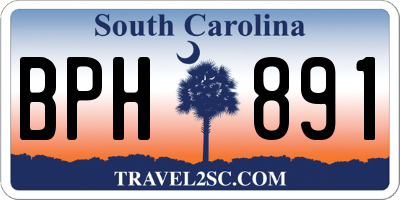 SC license plate BPH891