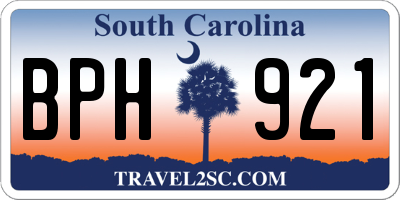 SC license plate BPH921