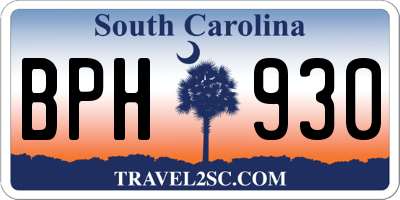 SC license plate BPH930