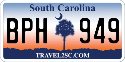 SC license plate BPH949