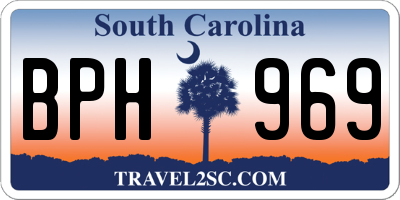 SC license plate BPH969