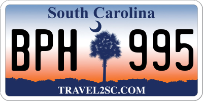 SC license plate BPH995