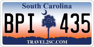 SC license plate BPI435