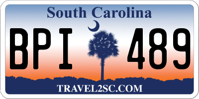 SC license plate BPI489