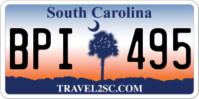 SC license plate BPI495