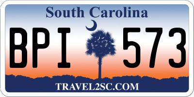 SC license plate BPI573