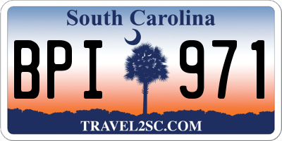 SC license plate BPI971