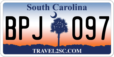 SC license plate BPJ097