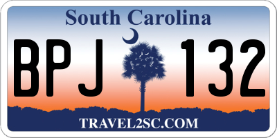 SC license plate BPJ132