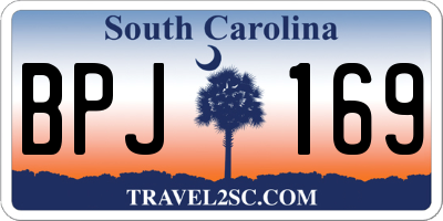 SC license plate BPJ169