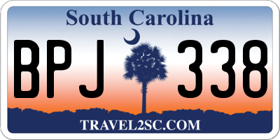 SC license plate BPJ338