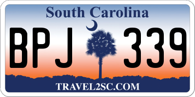 SC license plate BPJ339