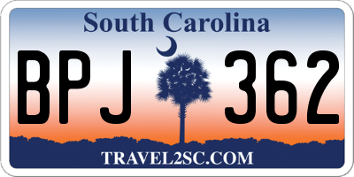 SC license plate BPJ362