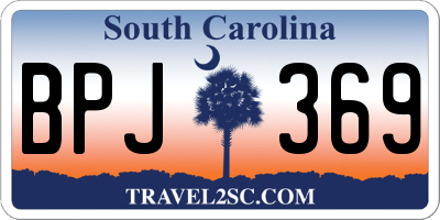 SC license plate BPJ369