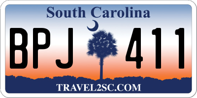 SC license plate BPJ411