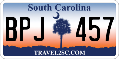 SC license plate BPJ457
