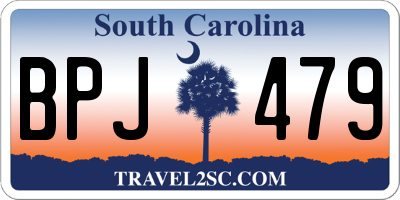 SC license plate BPJ479