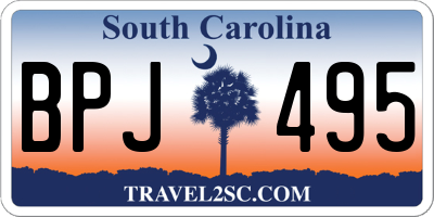 SC license plate BPJ495