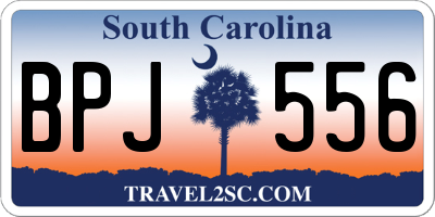 SC license plate BPJ556